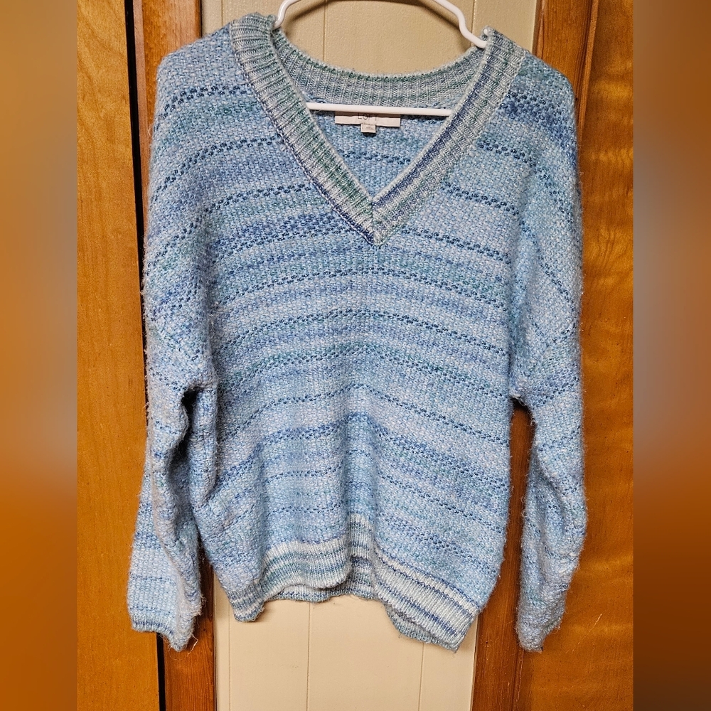 LOFT Light Blue V-Neck Sweater